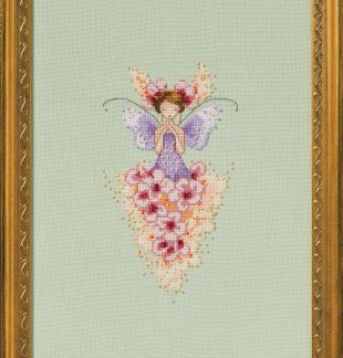 Nora Corbett Designs, Cross Stitch Pattern, NC379, Flutter Fruit Collection: Miss Apple Blossom