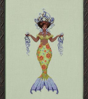 Nora Corbett Designs, Cross Stitch Pattern, NC375, Caribbean Collection: Belize Mermaid
