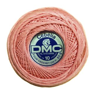 DMC, Cebelia, 3-ply Crochet Cotton Thread, Size 10, 167-3326 Light Rose, Vintage