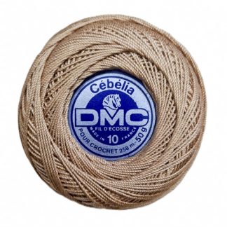 DMC, Cebelia, 3-ply Crochet Cotton Thread, Size 10, 167-437 Light Tan, Vintage