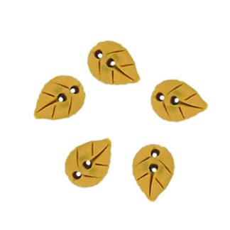 Stoney Creek, Buttons, SB073YWXS, Yellow Leaf, Extra Small, 5 pcs.